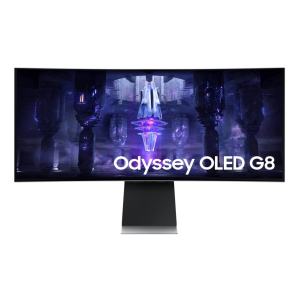 SAMSUNG Odyssey G85SB 34" gaming monitor.