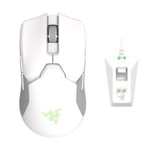 Razer Viper Ultimate Lightweight gaming mouse & RGB charging dock.