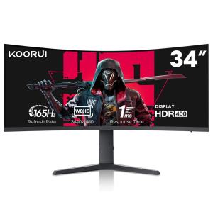 KOORUI 34" (34E6UC) gaming monitor.