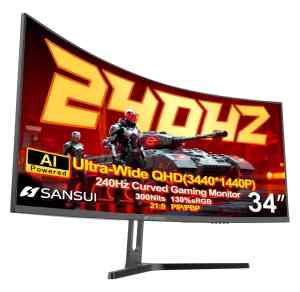SANSUI 34" (ES-G34C5 PRO) gaming monitor.
