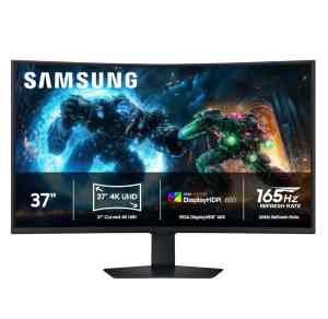 SAMSUNG Odyssey G7 37" (G75F) gaming monitor.
