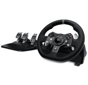 Logitech G920 Driving Force racing wheel and floor Pedals.