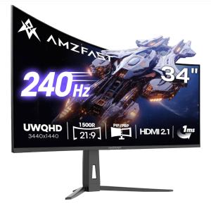 Amzfast 34" (AMZG34C8 Pro) gaming monitor.