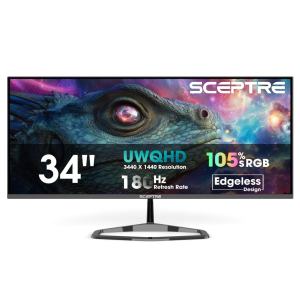 Sceptre 34'' (E345B-QU180D) gaming monitor.