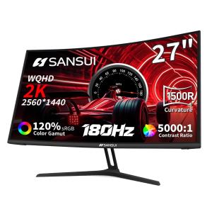 SANSUI 27" (ES-G27C1Q) gaming monitor.
