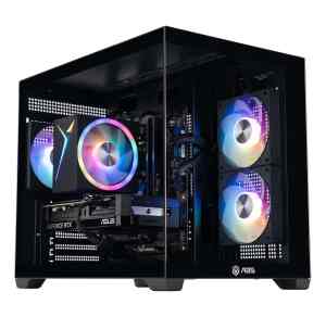 ABS Flux II Aqua gaming desktop PC.