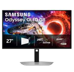 SAMSUNG Odyssey G8 27" (G80SH) gaming monitor.